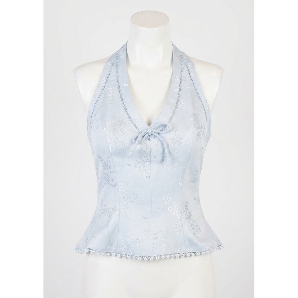 NEW KESTAN angel halter top in light blue